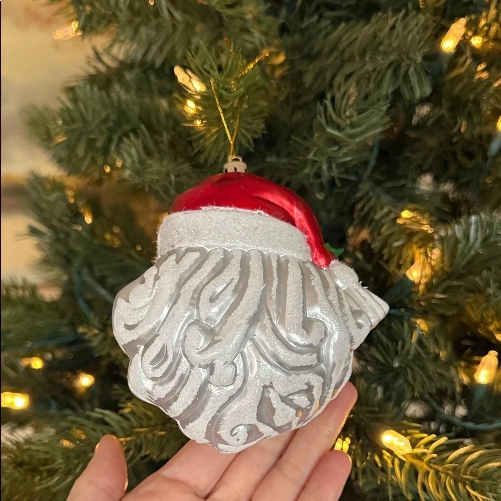 Vintage 1993 Santa Claus Christmas Ornament - Red and White